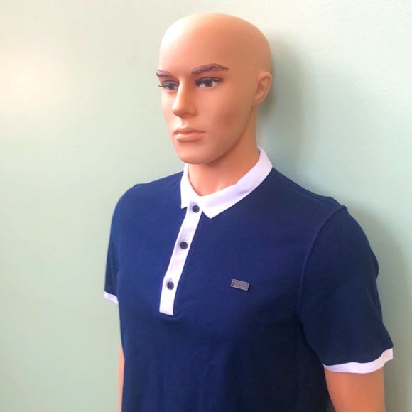 Burberry Men Navy Shirt Sz L Authentic COA - Picture 4 of 8